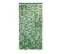 DGAMHF Rideau De Perles,17 Cordes en Bois Naturel Perlé Rideaux, Feuilles Vertes Porte/placards Panneau De Séparation De Pièce pour Salle De Bain Salon Coupe Fenêtre Protection(100x200cm)
