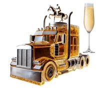 Dgayaeic Carafes À Alcool | Bouteille Whiskey Style Camion,Contenant à Liqueur 375 ml avec Bouchon pour Organiser Brunch Apéritif Bar Mariage Anniversaire Cuisine