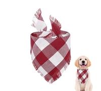 Dgayaeic Écharpe Triangulaire pour Chien, écharpe pour Chien à Carreaux, Écharpe Triangulaire pour Animaux de Compagnie Absorbant l'eau, Bandanas lavables pour Animaux de Compagnie, Foulard décoratif