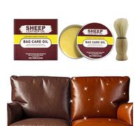 Dgayaeic Huile pour Cuir - 100g Nettoyant Ciré avec Brosse - Nourrisseur pour Cuir des Vestes - pour Adoucir, Régénérer et Restaurer Sacs, Chaussures, Canapé et Meubles Décolorés et