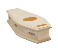 Dgayaeic Mini Coffret Cercueil en Bois,Mobilier Miniature De Maison De | Artisanat de Cercueil en Bois Brut, Décoration pour Halloween