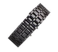 Dgayaeic Montre LED pour homme | Montre de mode étanche créative en métal électronique numérique affichage LED Bracelet pour le sport, Noir , A: Red light, Unisexe