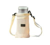 Dgayaeic Porte-bouteille d'eau avec sangle | Pochette pour bouteille d'eau avec sangle | Manchon réglable en corde pour voyage, randonnée, fitness, camping, marche, école, Couleur crème., Refer to