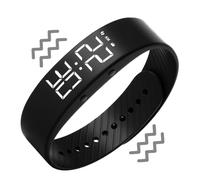 Dgayaeic Réveil Connecté - Bracelet en Silicone Rechargeable Rappel Silencieux | Réveil Puissant pour Gros Dormeurs - pour Femme Adulte Étudiant Voyage Chambre Dodo Bibliothèque