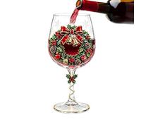 Dgayaeic Verres à Vin de Noël Flûtes de Champagne Saisonnières 300ml | Coupe de Fête Surélevée pour Pères Maris Hommes Barmans Hôtes Réunions Maisons Bars Restaurants Hôtels Clubs