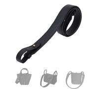 DGAZ Cuir TC Réglable Bandouliere pour Le Sac Hermes Picotin/Lindy/Evelyne, Remplacement de la Sangle de Sac à bandoulière réglable(Noir, 2.7cm Wide, 50cm Long, Gold Studs)