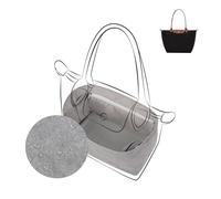 DGAZ Organisateur de sac léger pour les sacs Longchamp Le Pliage L, 25cm Handle, Papier Dupint Sac intérieur de luxe en soie et insert de sac (Gris Mouette)