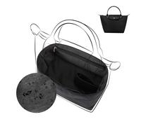 DGAZ Organisateur de sac léger pour les sacs Longchamp Le Pliage L, 9cm Handle, Papier Dupint Sac intérieur de luxe en soie et insert de sac (Noir)