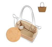 DGAZ Organisateur de sac léger pour les sacs Longchamp Le Pliage M, 25cm Handle, Papier Dupint Sac intérieur de luxe en soie et insert de sac (Chai)