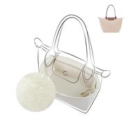 DGAZ Organisateur de sac léger pour les sacs Longchamp Le Pliage M, 25cm Handle, Papier Dupint Sac intérieur de luxe en soie et insert de sac (Craie)