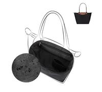 DGAZ Organisateur de sac léger pour les sacs Longchamp Le Pliage M, 25cm Handle, Papier Dupint Sac intérieur de luxe en soie et insert de sac (Noir)