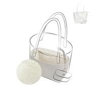 DGAZ Organiseur de sac à main pour la série Anjou mini, extérieur en papier Dupont imperméable, avec compartiment zippé et porte-bouteille (Craie)