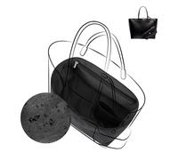 DGAZ Organiseur de sac à main pour la série Anjou PM, extérieur en papier Dupont imperméable, avec compartiment zippé et porte-bouteille (Noir)