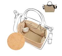 DGAZ Organiseur de sac à main pour Le Pliage Energy série Energy, soie et papier Dupont, avec poche zippée et porte-bouteille, insert de sac léger (Chai, Energy L)