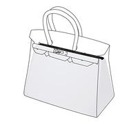 DGAZ Soie Coussin de Sac à Main Pour Sac à Main de Luxe Birkin 25/30/35/40, Organisateur de Sac à Main Soie, Femmes Organisateur de Sac à Main (BK25, Blanc)