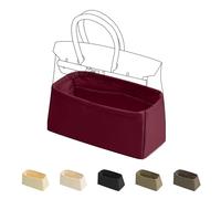 DGAZ Soie Organisateur de sac à main pour Birkin 25/30/35/40, Organisateur de sac à main et de fourre-tout de luxe (BK40, Rouge H)
