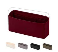 DGAZ Soie Organisateur de sac à main pour Chanel CF Classic Flap, Organisateur de sac à main et de fourre-tout de luxe (Medium 25, Rouge Vineux)