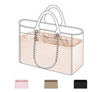 DGAZ Soie Organisateur de sac à main pour Chanel Deauville, Organisateur de sac à main soyeux et lisse, Organisateur de sac à main et de fourre-tout de luxe (Small, Craie)