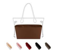 DGAZ Soie Organisateur de Sac à Main pour LV Neverfull PM/MM/GM, Soyeux et Lisse, de Luxe pour Fourre-Tout (GM, Gold)