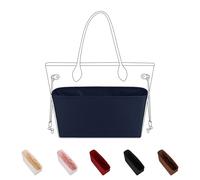 DGAZ Soie Organisateur de sac à main pour Neverfull PM/MM/GM, Organisateur de sac à main et de fourre-tout de luxe (GM, Blue Nuit)