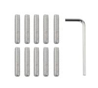 DGBRSM Lot de 10 vis à six pans creux en acier inoxydable 304, 1/4-20 x 1-1/4 avec clé hexagonale