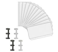 DGBRSM Lot de 12 pochettes circulaires en PVC étanches avec fermeture éclair et 4 classeurs à trois anneaux pour aiguilles à tricoter rondes, rangement des aiguilles à tricoter