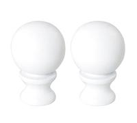 DGBRSM Lot de 2 embouts de lampe de 3,8 cm en acier huilé blanc avec boule en acier brossé pour lampe de style harpe