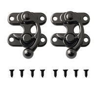 DGBRSM Lot de 2 fermoirs décoratifs en Alliage de Zinc Noir avec vis de Montage