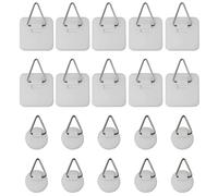 DGBRSM Lot de 20 crochets de suspension adhésifs invisibles pour assiettes décoratives et art mural 2 formes