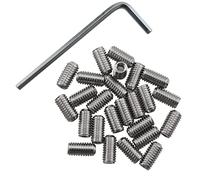 DGBRSM Lot de 25 vis hexagonales à tête hexagonale en acier inoxydable 10-32 x 3/8" avec clé hexagonale