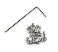 DGBRSM Lot de 25 vis hexagonales à tête hexagonale en acier inoxydable de 4 à 40 x 5/32" avec clé hexagonale