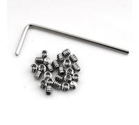 DGBRSM Lot de 25 vis hexagonales à tête hexagonale en acier inoxydable de 6 à 32 x 0,3 cm avec clé hexagonale