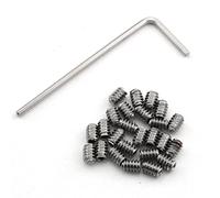 DGBRSM Lot de 25 vis hexagonales à tête hexagonale en acier inoxydable de 6 à 32 x 0,9 cm avec clé hexagonale