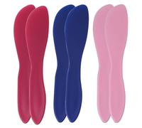 DGBRSM Lot de 6 couteaux à beurre en plastique rose et bleu - Couteau à beurre de cuisine multifonction pour fromage à pâte molle, beurre, bagels, glaçage, glaçage