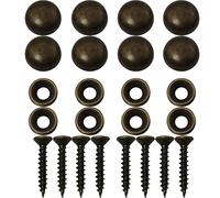 DGBRSM Lot de 8 vis décoratives en laiton pur avec capuchons utilisés comme vis de miroir, vis autotaraudeuses (15 mm, bronze)