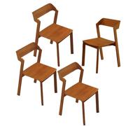 DGDHHSFJDJ Chaise de Salle à Manger Ergonomique, Chaise de Banquet Moderne, mobilier Minimaliste for la Maison, idéale for la Cuisine, Le Salon et la décoration intérieure(Yellow,4PCS)
