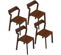 DGDHHSFJDJ Chaises de Cuisine et de Salle à Manger, chaises de Banquet Modernes, mobilier Minimaliste for la Maison, parfaites for la Cuisine, Le Salon et la décoration intérieure(Brown,4PCS)