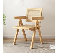 DGDHHSFJDJ Chaises de Salle à Manger en Bambou et Bois - Fauteuil d'appoint Confortable pour la Cuisine, Le Salon ou la Chambre - Idéal pour Les Loisirs et Le Maquillage