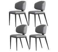 DGDHHSFJDJ Chaises de Salle à Manger Modernes - Chaise de Style Mid-Century Modern avec Dossier Minimaliste et Assise rembourrée, idéale for la Cuisine(Gray,4PCS)