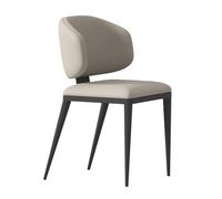 DGDHHSFJDJ Chaises de Salle à Manger Modernes - Chaise de Style Mid-Century Modern avec Dossier Minimaliste et Assise rembourrée, idéale for la Cuisine(Beige,1PCS)