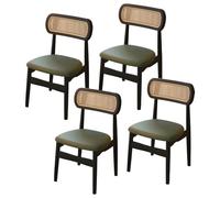 DGDHHSFJDJ Dining Chairs, Kitchen Side Chair with Minimalist Backrest & Upholstered Seats, for Dining Room Living Room Bedroom Studio(Green,4PCS)