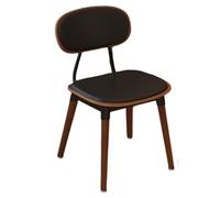 DGDHHSFJDJ Dining Chairs, Minimalist Breakfast Chairs with Comfortable Backrest & Upholstered PU Leather for Dining Room Living Room Bedroom Studio(Brown,1PCS)