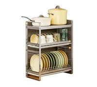 DGDHHSFJDJ Égouttoir à Vaisselle en Acier Inoxydable avec Plateau égouttoir pour Plan de Travail, Grand évier, Panier d'égouttage Compact