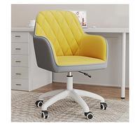 DGDHHSFJDJ Fauteuil de Bureau Ergonomique en Velours avec roulettes pivotantes, Fauteuil d'appoint Moderne et rembourré, Hauteur réglable, idéal pour étudier ou Travailler.