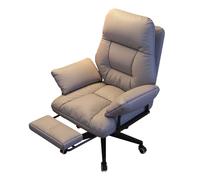 DGDHHSFJDJ Fauteuil de Bureau Ergonomique inclinable avec Assise rembourrée et Confortable, Hauteur réglable et roulettes, pour la détente Devant l'ordinateur, Beige