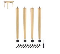 DGDHHSFJDJ Lot de 4 Pieds de Meubles réglables en Bois - Supports Droits Robustes pour canapé et Table (12", 8", 6", 4") - Finition Bois, décoration d'intérieur Durable