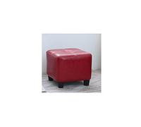 DGDHHSFJDJ Pouf carré en Cuir ciré à l'huile avec Design antidérapant Doux, Facile à Nettoyer et à Changer de Chaussures, Repose-Pieds Gris élégant 30 x 30 x 35 cm