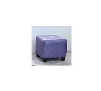 DGDHHSFJDJ Pouf carré en Cuir ciré à l'huile avec Design antidérapant Doux, Facile à Nettoyer et à Changer de Chaussures, Repose-Pieds Gris élégant 30 x 30 x 35 cm