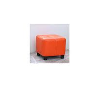 DGDHHSFJDJ Pouf carré en Cuir ciré à l'huile avec Design antidérapant Doux, Facile à Nettoyer et à Changer de Chaussures, Repose-Pieds Gris élégant 30 x 30 x 35 cm