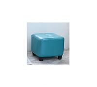 DGDHHSFJDJ Pouf carré en Cuir ciré à l'huile, Doux et antidérapant, Facile à Nettoyer, Couleur pâte de Haricot Rouge, 30 x 30 x 35 cm